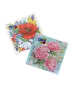 Салфетки 330х330 мм 2-сл., диз. в ассорт., разноцв., бум., 20 шт/упак "МИСТЕРИЯ"