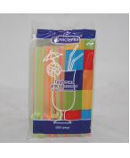 Трубочки для коктейлей 210 мм, d5 мм, разноцв., пласт. с гофроизгибом, 100 шт/упак "МИСТЕРИЯ"