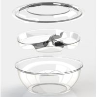 Крышка к контейнеру d203хh50 мм, прозр., ОПС, 400 шт/кор "Kado-Prim" 400 шт/упак РОССИЯ КД-107 К