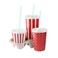 Стакан бумажный 400 мл 1 сл., d90 мм, диз. "Pinup", карт., 45 шт/упак "SaaMi" 900 шт/кор РОССИЯ 111456