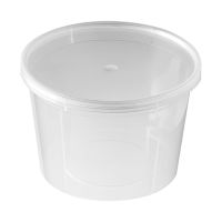 Контейнер для пресервов 500 мл, d112хh75 мм, форма "Банка", контр.замок, крышка в компл., прозр., ПП, 198 шт/кор "Aerosnab" 198 шт/упак РОССИЯ 1240П