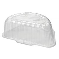 Упаковка для торта [крышка] полукруг 270х162х92[250х138х82] мм, прозр., ОПС, 270 шт/кор "Комус" 270 шт/упак РОССИЯ Т-105/1К