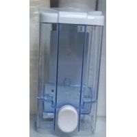 Диспенсер для жидкого мыла, 500мл, пластик, прозрачный, син.