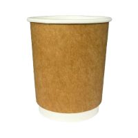 Стакан бумажный 250 мл 2 сл., d80 мм, крафт-бел., карт., 20 шт/упак 500 шт/кор РОССИЯ 01-125005-020/500/15