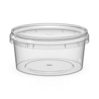 Контейнер для пресервов/мёда 180мл,"банка"d=93мм, h=47мм, полупрозрачный, контрольный замок, ПП