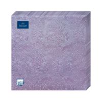 Салфетки 330х330 мм 3-сл., диз."Лиловый с перламутром Барокко", бум., 20 шт/упак "Bouquet" 12 упак/кор РОССИЯ 57232