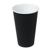 Стакан бумажный 450 мл 1 сл., d90 мм, черн., карт., 50 шт/упак 1 000 шт/кор РОССИЯ