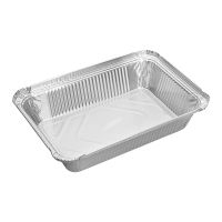 Форма алюминиевая 1-секц. 780 мл 210х148х38 мм, без крышки, алюм., 50 шт/упак 600 шт/кор РОССИЯ 402-707