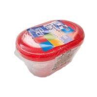 Контейнеры ассорти 250, 375, 500 мл. с красной крышкой, 141*92, прозрачные