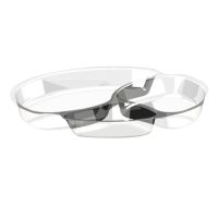 Менажница 100[50+30+20] мл 3-секц. d203хh85 мм, прозр., ОПС, 400 шт/кор "Kado-Prim" 400 шт/упак РОССИЯ КД-107 менажница