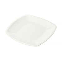 Тарелка квадратная плоская,Белая,180мм,ПП