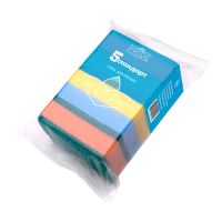 Губка поролоновая для посуды 90х60х25 мм Стандарт, цвет в ассорт., 5 шт/упак 30 упак/кор РОССИЯ гх005