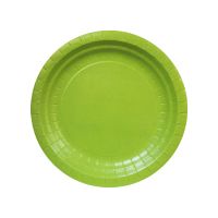 Тарелка одноразовая мелкая d230 мм, диз. "Цвет лайма", карт. лам., 6 шт/упак "МИСТЕРИЯ" 432 шт/кор РОССИЯ