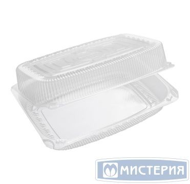 Упаковка для кондит. изделий 2300 мл, 1-секц. 242х173х72[229х161х64] мм, неразъем.крышка, прозр., ПЭТ, 200 шт/кор "Комус" 200 шт/упак РОССИЯ РК-30 (М) (ПЭТ)