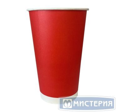 Стакан бумажный 450 мл 1 сл., d90 мм, красн., карт., 50 шт/упак 1 000 шт/кор РОССИЯ 01-145002-050/1000/15