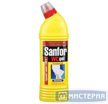 Средство для очистки сантехники "Sanfor" WC Gel, Морской бриз, изогнутое горло, 750 мл 15 шт/кор РОССИЯ 29734