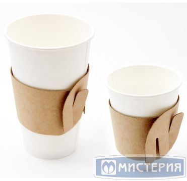 Капхолдер (держатель) для стаканов, 288х56 мм, коричневый, картон