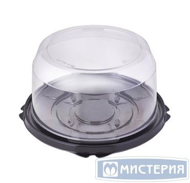 Упаковка для торта [дно] d198хh15[d164хh11] мм, черн., ПЭТ, 200 шт/кор "Протэк" 200 шт/упак РОССИЯ ПР-Т-163 Д