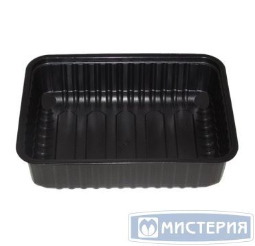 Контейнер 750 мл 1-секц. 179х132х48 мм, серия 179, без крышки, черн., ПП, 50 шт/упак "ПолиЭр" 500 шт/кор РОССИЯ 179/750 черн.