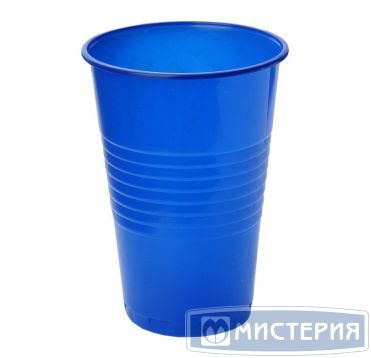 Стакан для холодных, горячих напитков, объем 0,20л, синий, 12 штук