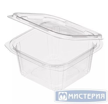 Контейнер 500 мл 1-секц. 137х132х62 мм, неразъем.крышка, прозр., ПЭТ, 480 шт/кор "Комус" 480 шт/упак РОССИЯ РКСП-500/11 (ОП) (ТТ) ПЭТ