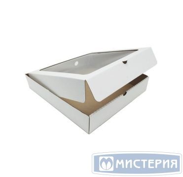 Коробка для пиццы 300х300х60 мм, бел., микрогофрокарт.Т-22 Е, 50 шт/кор 50 шт/упак РОССИЯ Г04092