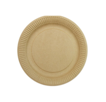 Тарелка одноразовая мелкая d180 мм, крафт, карт., 50 шт/упак 500 шт/кор РОССИЯ 165014