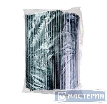 Трубочки для коктейлей 240 мм, d7 мм, черн., пласт. прямые, 250 шт/упак 24 упак/кор БЕЛАРУСЬ