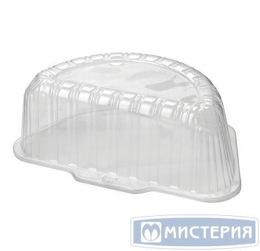 Упаковка для торта [крышка] полукруг 270х162х92[250х138х82] мм, прозр., ОПС, 270 шт/кор "Комус" 270 шт/упак РОССИЯ Т-105/1К