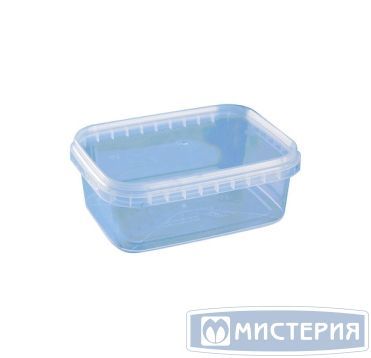 Контейнер для пресервов/мёда 280мл, прямоугольный, 118х89мм, h=42мм, прозрачный, контрольный замок, ПП