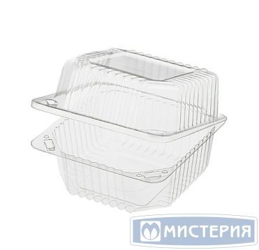 Упаковка квадрат внеш. 132х131х93мм, внутр. 102x102x88мм, 0,35кг, прозрачная, (153418) ОПС