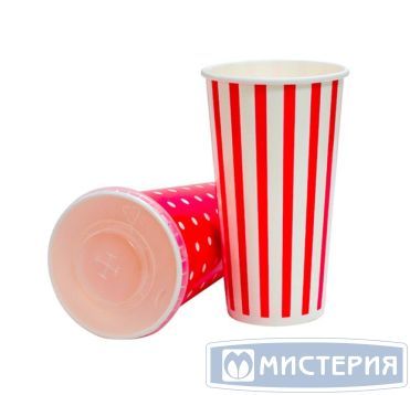 Стакан бумажный 500 мл 1 сл., d90 мм, диз. "Pinup", карт., 45 шт/упак "SaaMi" 900 шт/кор РОССИЯ 111455