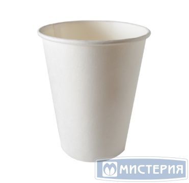 Стакан бумажный 250 мл 1 сл., d80 мм, бел., карт., 50 шт/упак 1 000 шт/кор РОССИЯ