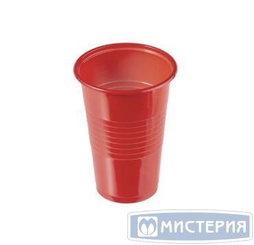 Стакан одноразовый 200 мл, красный, полипропилен, 100 штук в упаковке 3 000 штук в коробке РОССИЯ 170-0024к