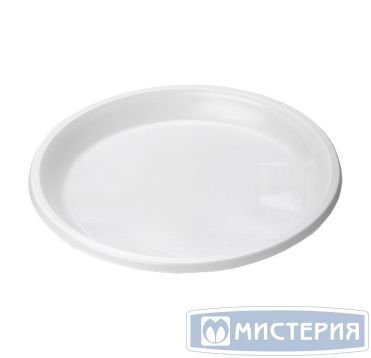 Тарелка одноразовая мелкая d167 мм, бел., ПС, 12 шт/упак "МИСТЕРИЯ" 1 200 шт/кор РОССИЯ 108012 / 183880а
