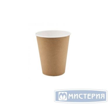 Стакан бумажный 450 мл 1 сл., d90 мм, крафт-бел., карт., 50 шт/упак 1 000 шт/кор РОССИЯ