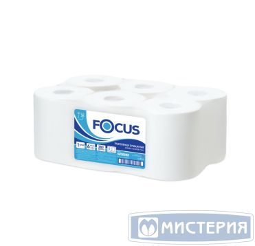 Полотенца бумажные для диспенсеров 1-сл. с центр.вытяжкой, бел., 120 м "Focus" Jumbo 6 рул/упак 6 рул/кор РОССИЯ 5078393