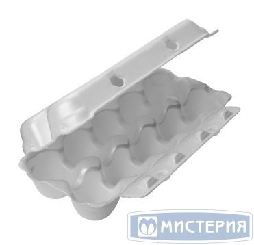 Упаковка для яиц высшей категории (10 шт.), белая, эконом