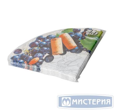 Салфетки d320 мм 3-сл., диз. "Виноградный венок", разноцв., бум., 12 шт/упак "Bouquet" 15 упак/кор РОССИЯ 42736