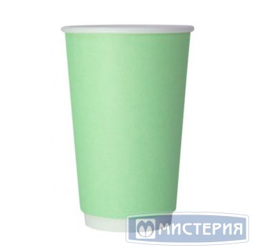 Стакан бумажный 250 мл 2 сл., d80 мм, мятн., карт., 24 шт/упак "SaaMi" 600 шт/кор РОССИЯ 111762