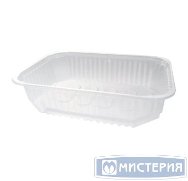 Контейнер 750 мл 1-секц. 186х132х48 мм, серия 186, без крышки, прозр., ПП, 100 шт/упак "Clarity" 500 шт/кор РОССИЯ 186-750 S