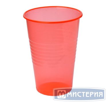 Стакан одноразовый 200 мл, красн., ПП, 12 шт/упак "МИСТЕРИЯ" 720 шт/кор РОССИЯ