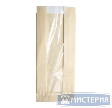 Пакет пищевой [100+50]х640 мм без руч., с окном, крафт, бум., 1000 шт/кор 1 000 шт/упак РОССИЯ 003-100015-001