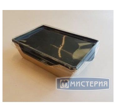 Контейнер 1000 мл, 222х162х55 мм, без окна, без крышки, крафт-черн., карт., 300 шт/кор "OSQ" OpSalad BE РОССИЯ OpSalad 1000 BE