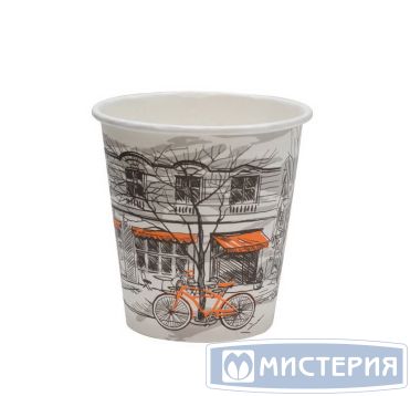 Стакан бумажный 165 мл 1 сл., d73 мм, диз. "Big City Life", карт., 5 шт/упак "МИСТЕРИЯ" 300 шт/кор РОССИЯ