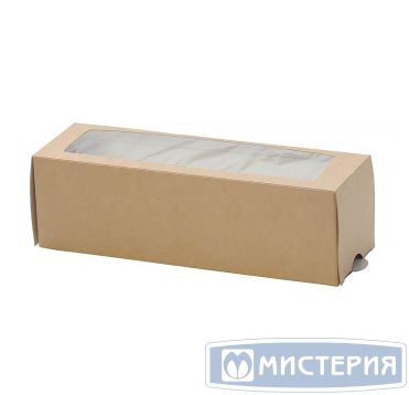 Коробка для кондит. изделий 180х110х55 мм с ложементом, с окном, неразъем.крышка, крафт-бел., карт., 50 шт/упак "OSQ" MB 12 200 шт/кор РОССИЯ OSQ МВ 12