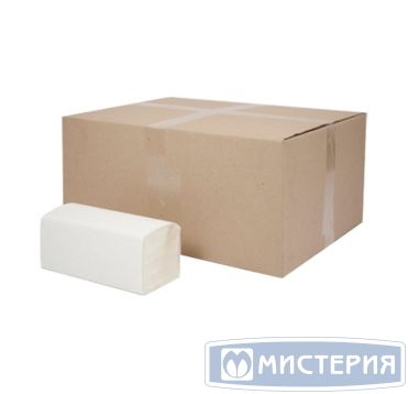 Полотенца бумажные для диспенсеров 230х220 мм 1-сл. V-сложен., бел., 200 лист/упак 20 упак/кор РОССИЯ