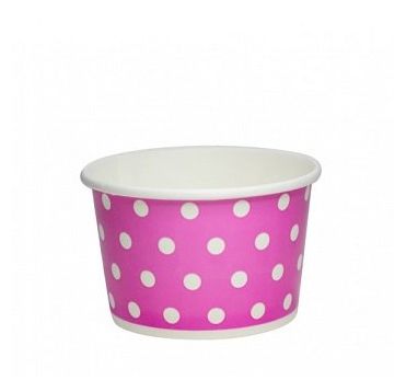 Креманка картонная Горошек, 125 мл, диаметром 75 мм
