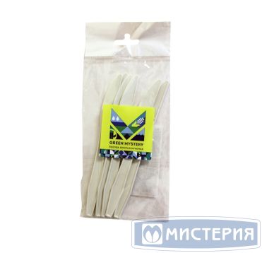 Нож одноразовый GREEN MYSTERY 165 мм, белый, кукурузный крахмал, 6 штук в упаковке, 480 штук в коробке