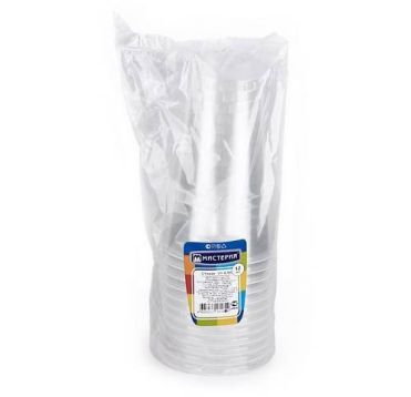 Стакан одноразовый 330 мл, прозр., ПП, 6 шт/упак "МИСТЕРИЯ" 336 шт/кор РОССИЯ 10520